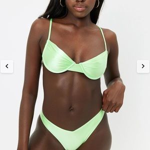 Frankies Bikinis Maggie Satin Top Tulip